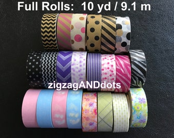 Washi Tapes, Many Designs, Your Choice of 1 Roll, 10 yd/ 9.1m, Planner Decorations, Scrapbooking, Cardmaking, Recollections