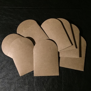Set of 8 Mini Envelopes, Mini Card Envelopes, Kraft Mini Envelopes, Wedding, Birthday, Baby or Bridal Shower
