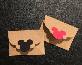 Kraft Mini Envelopes: Mickey Mouse Party Favors, Set of 6
