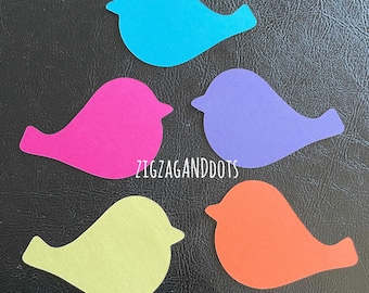 50 Birdie Die Cut, Bird Confetti, Party Decorations, Scrapbooking, Various Colors