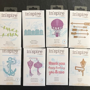 Spellbinders Dies, Inspire by Spellbinders, Cut, Emboss, Stencil, Various Styles, Craft Dies, Your Choice of 1 Pack