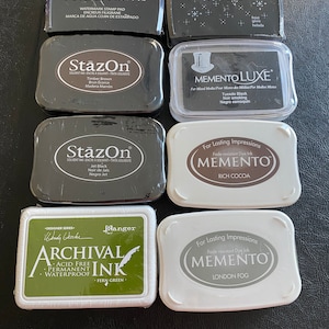 Various Ink Pads, Archival Dye, VersaMark Watermark Stamp Pad, Various Colors, Acid Free, StazOn, Momento, Ranger, Your Choice of 1 Ink Pad