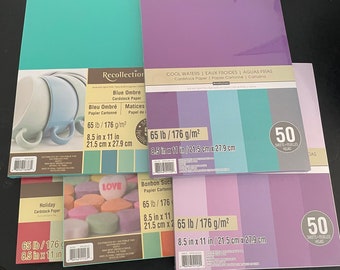 Set of 50 Cardstock for Cardmaking Cardstock for DIY Projects Using Cardstock Various Colors for Scrapbooking Cardstock for Paper Flowers