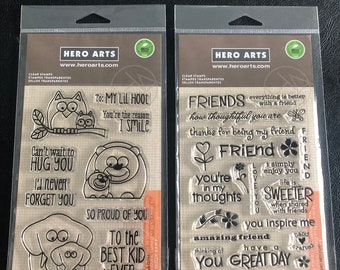 Hero Arts Clear Stamps: Mom & Baby, Sentiments - Scrapbooking, Card Making