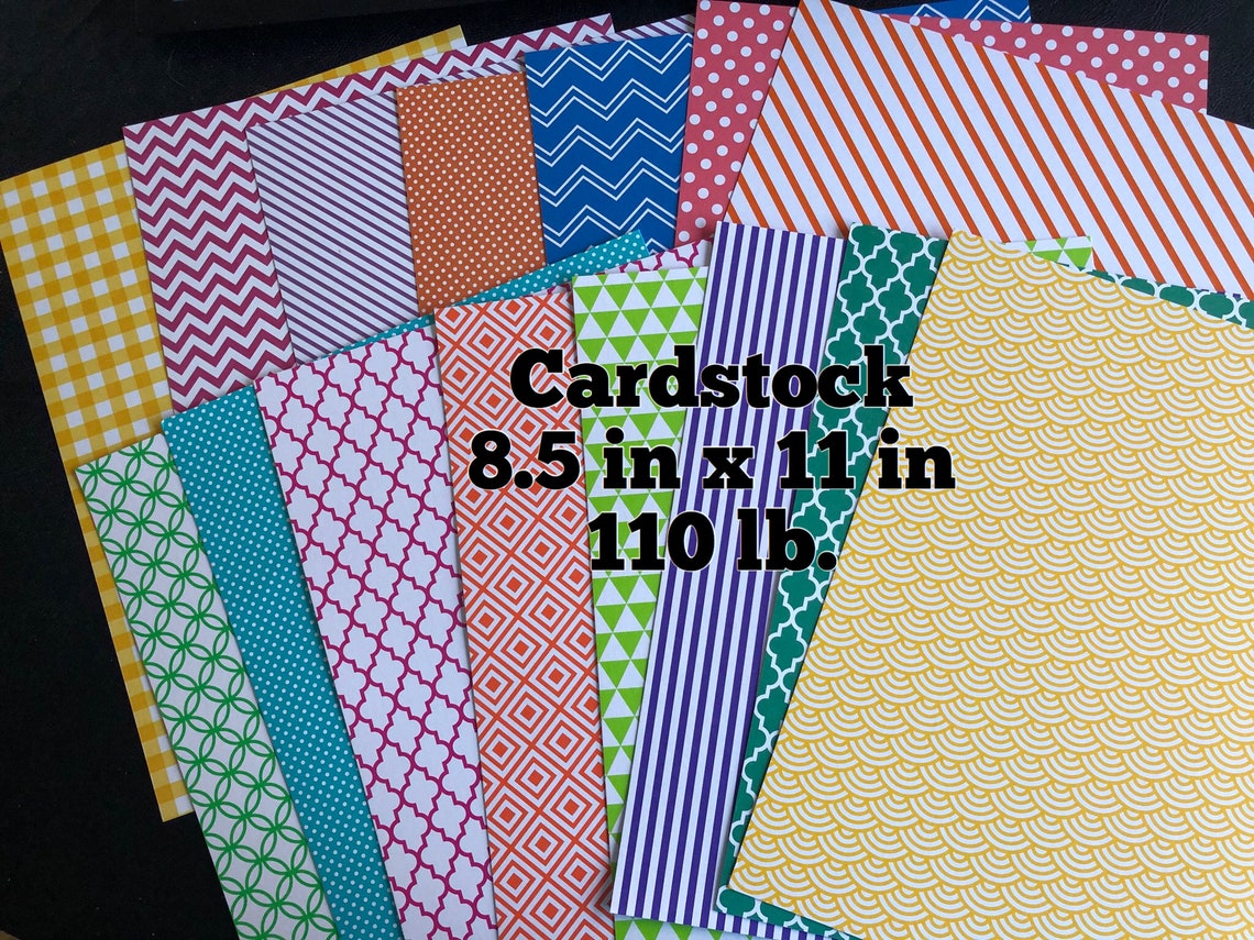 Set of 15 Decorative Thick Cardstock Size 8.5x 11 110 lb. Etsy España
