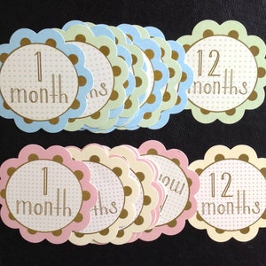 Baby Month Milestone Stickers: Scrapbook Embellishments