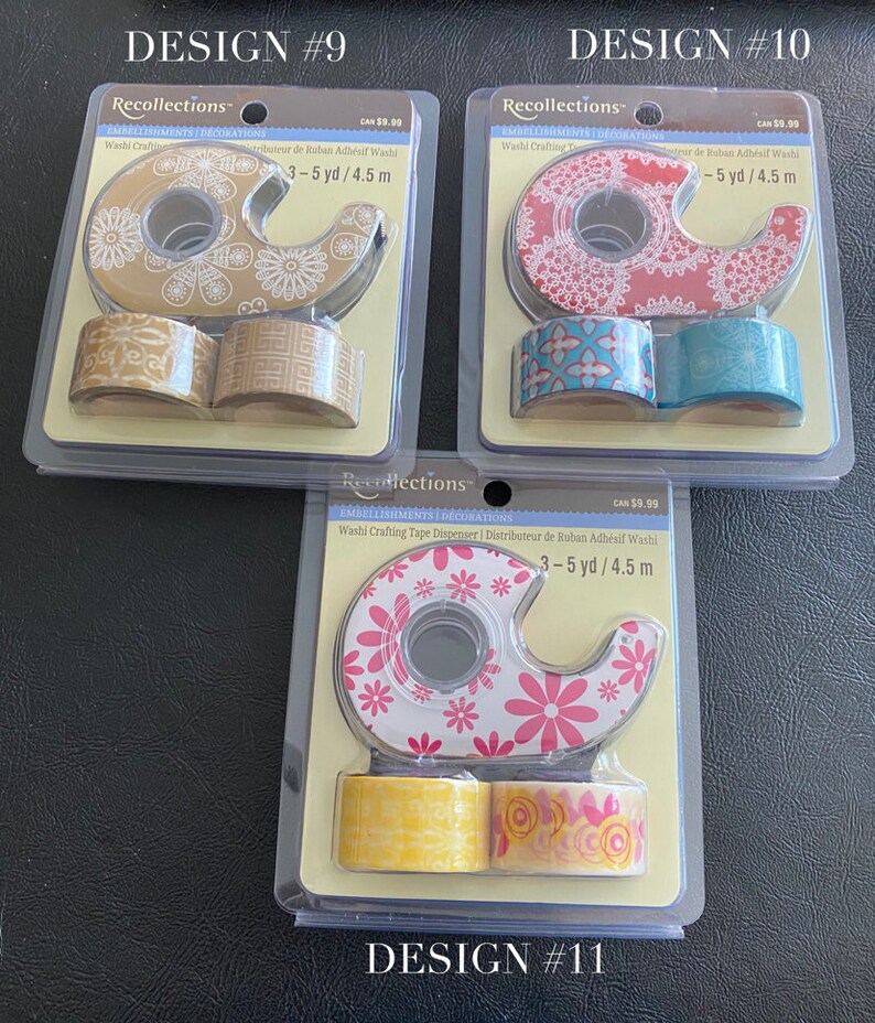 Craft Tape Dispenser With 3 Rolls of Washi Tape Decorative Etsy