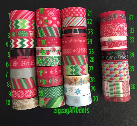 21 Rolls Christmas Washi Tape Set DIY Scrapbooking Masking Tape