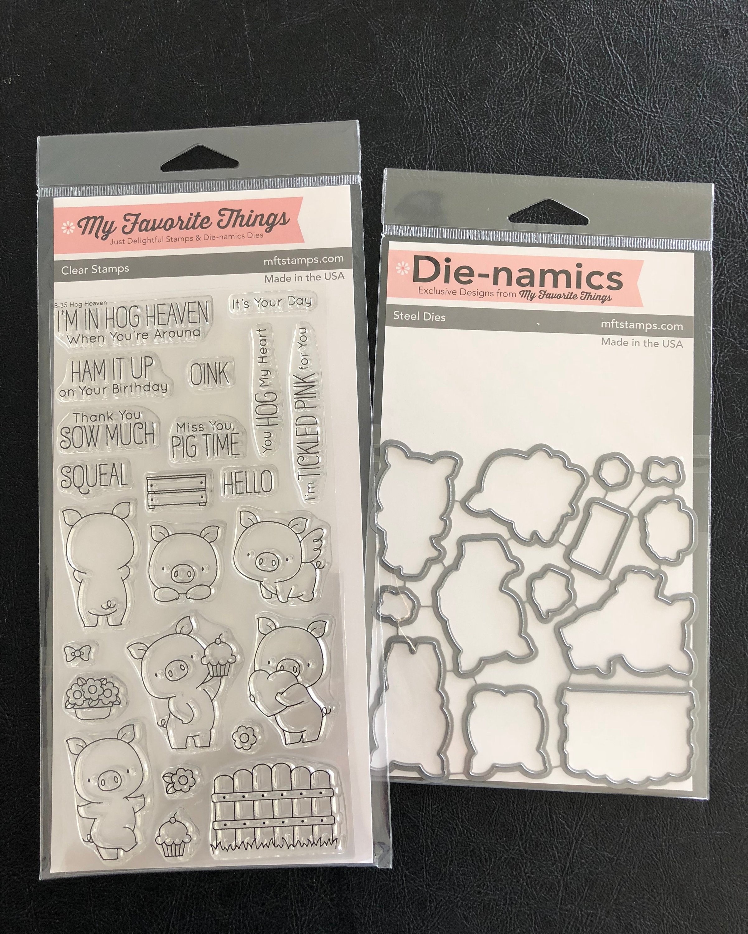 My Favorite Things Stamps and Dies Set: Pig, Bear, Squirrel, Raccoon - Etsy