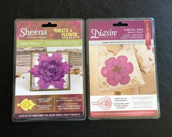 Flower Petal Dies, Leaf Petal Dies, Metal Dies, Create a Flower, Craft Supplies, Craft Dies, Your Choice of 1 Pack