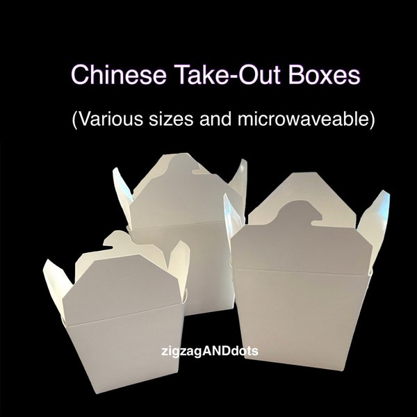 Chinese Take-out Boxes, Set of 10, Microwaveable Take-Out Boxes, Sturdy Boxes for Food Leftovers, Party Ideas, Chinese Theme Party Ideas