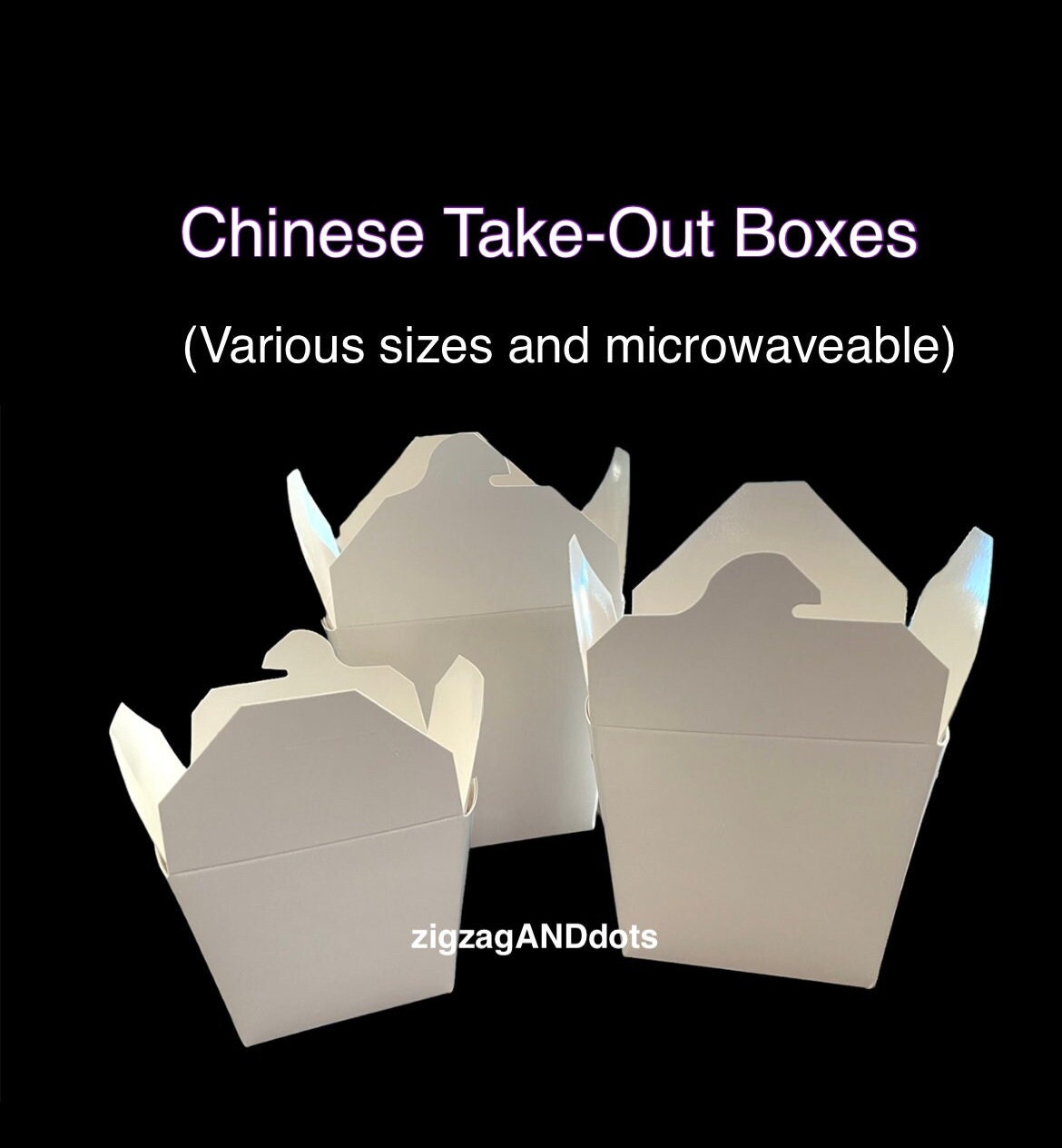 Chinese Takeout Favor Boxes in Multiple Sizes