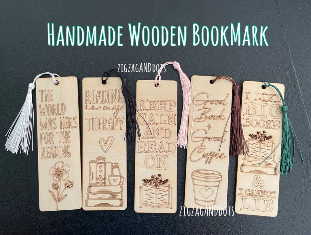 Laser Cut Wooden Bookmark With Tassel: Gift for Book Lover - Etsy