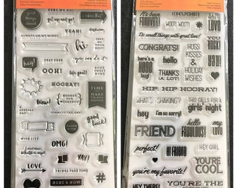 Fiskars Clear Stamps Set: Journaling, Scrapbooking, Card Making