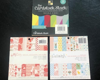 6"x6" Scrapbook Paper Pad: 36 Sheets, Brights, Baby Theme