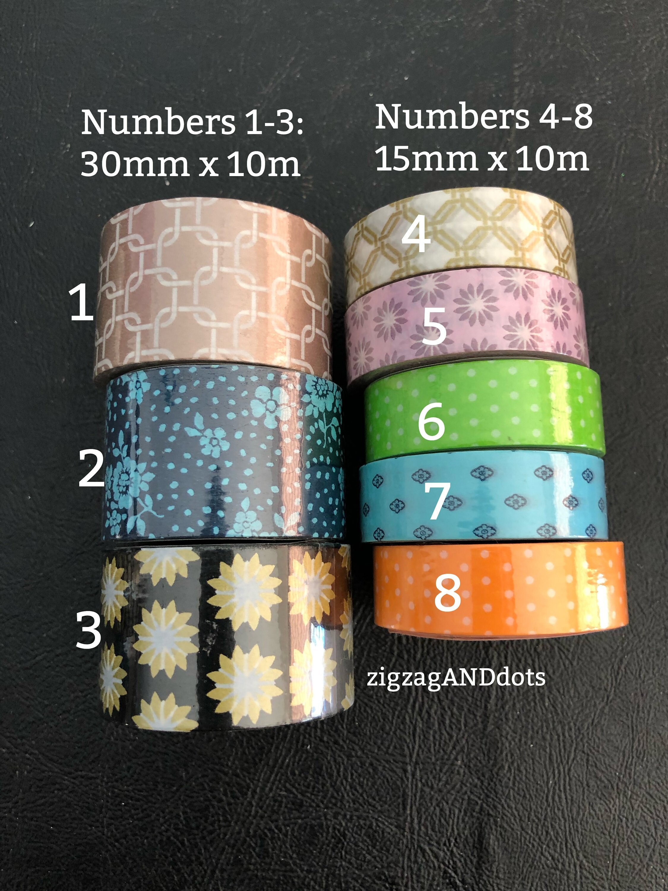 Washi Tape Various Designs and Widths Scrapbooking Etsy