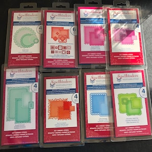 Spellbinders, Dies, Many Styles, Rectangles, Squares, Labels, Cut, Emboss, Stencil, Craft Supplies, Craft Dies, Scrapbooking, Card Making