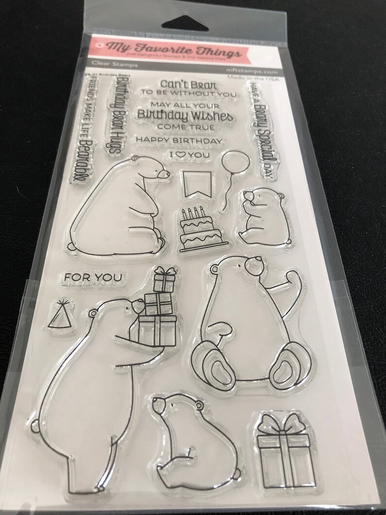 My Favorite Things Stamps and Dies Set: Pig, Bear, Squirrel, Raccoon - Etsy