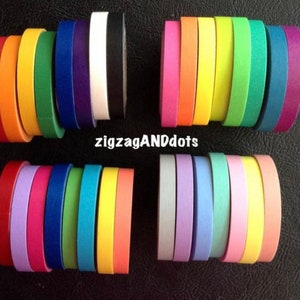 Washi Tape, Solid Colors, Over 30 Colors Available, Scrapbooking, Cardmaking, Planner Decorations
