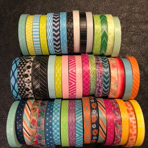 Thin Washi Tape, Many Designs, Your Choice of 1 Roll, 10 yd/ 9.1m, Planner Decorations, Scrapbooking, Cardmaking, Recollections