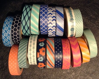 WS10: Washi Tape Samples, 24 Inches, FREE Samples Available, Over 20 Samples, Scrapbooking, Planner Decorations, Recollections