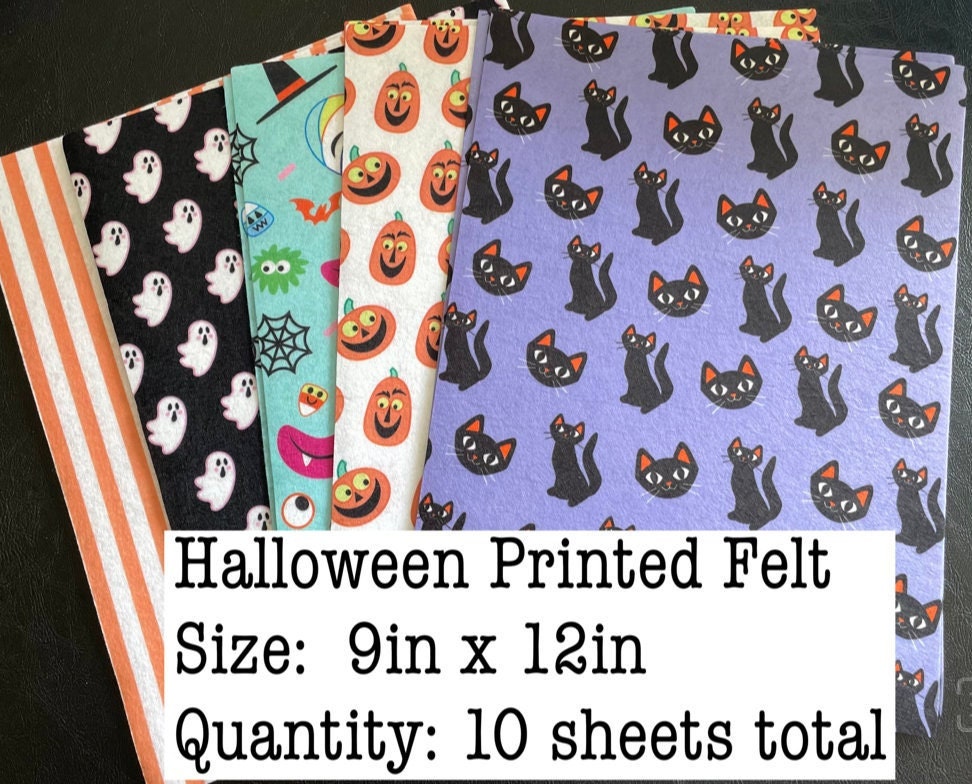 Set of 5 Felt Sheets, Stiff Felt Sheets, 12x9 Inches Felt Sheets