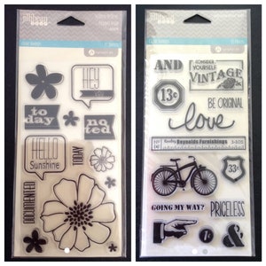Clear Stamps, Your Choice of 1 Pack, Irish Farm House Theme, Flowers, Sentiments, Scrapbooking, Jillibean SOUP, Hampton Arts
