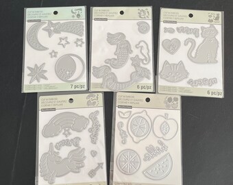 Craft Dies: Unicorn, Mermaid, Cat, Moon & Stars - Card Making