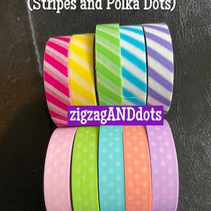 Washi Tape, Stripes Washi Tape, Polka Dots Washi Tape, Planner Washi Tape, Washi Tape for Cardmaking, Planner Decorations, Decorative Tape