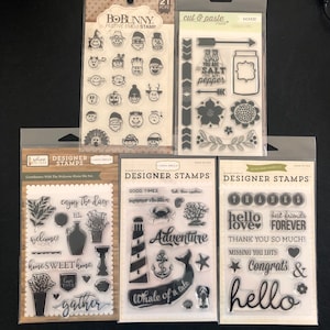 Clear Stamps, Many Themes, Love, Nautical, Emoji, Welcome Home, Scrapbooking, Card Making, Echo Park Paper Company, Carta Bella, BoBunny