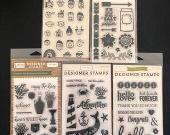 Scrapbooking Clear Stamps: Emoji, Nautical, Welcome Home Themes