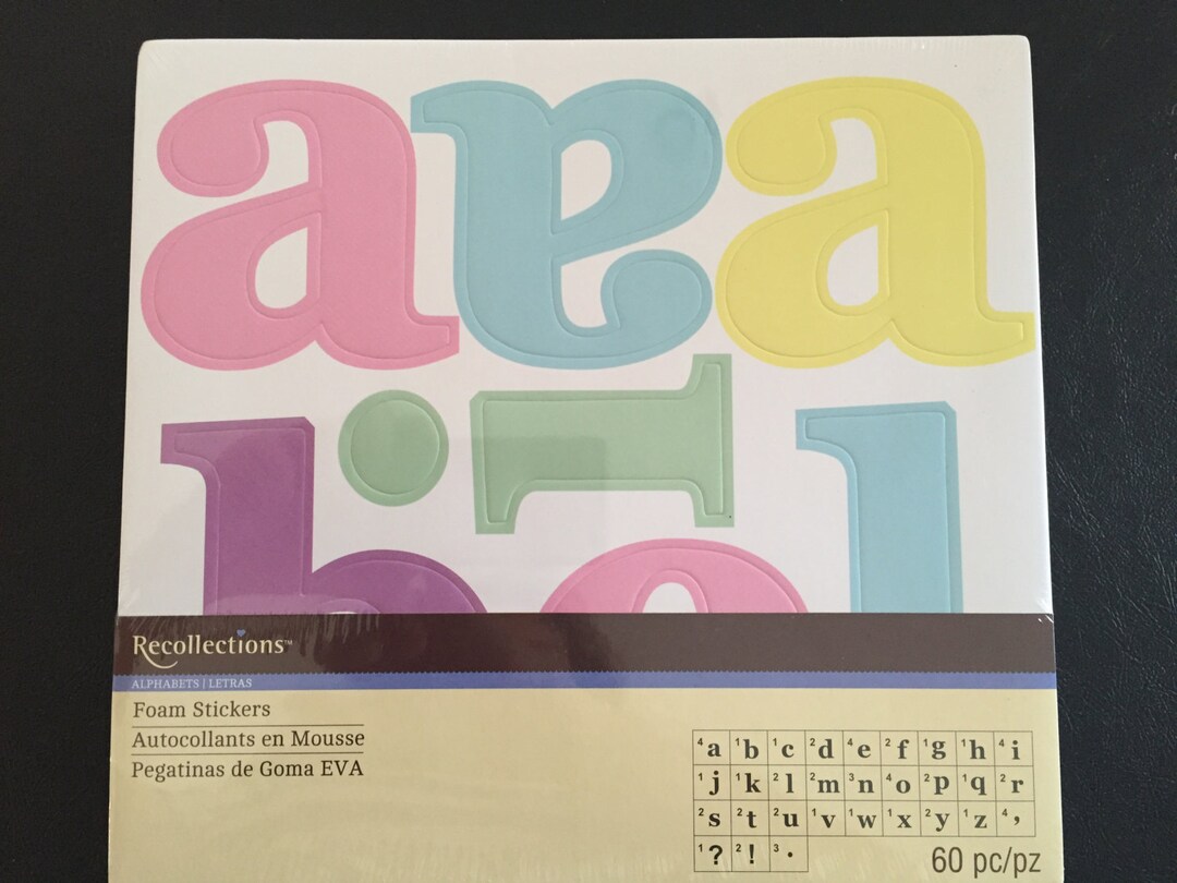 Foam Stickers Alphabet Foam Stickers Decorative Stickers Etsy