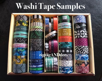 WS107: Washi Tape Samples, Various Colors, 24 Inches, 50+ Samples Available, Animals, Stripes, Florals, Scrapbooking, Planner Decorations