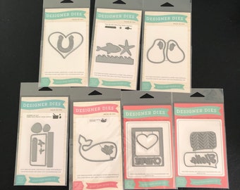 Echo Park Paper Co Die Cuts, Heart, Pear, Starfish Designs