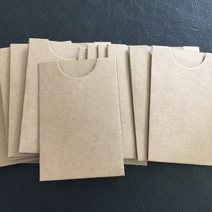Kraft Gift Card Holder, Many Other Colors Available, Business Card Holder, Card Holder, Mini Envelopes, Mini Card Envelopes