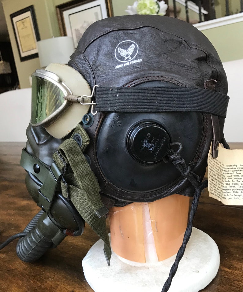 Authentic EXCELLENT WWII WW2 A11 Leather Pilot Flight Helmet Etsy