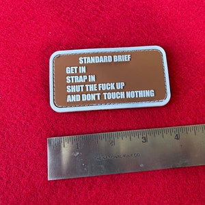 Gentex Morale Patch HGU 55 56 68 Helicopter Jet Airplane USA Made Pilot flight helmet uniform bag hat Funny "standard brief"