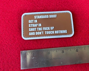 Gentex Morale Patch HGU 55 56 68 Helicopter Jet Airplane USA Made Pilot flight helmet uniform bag hat Funny "standard brief"
