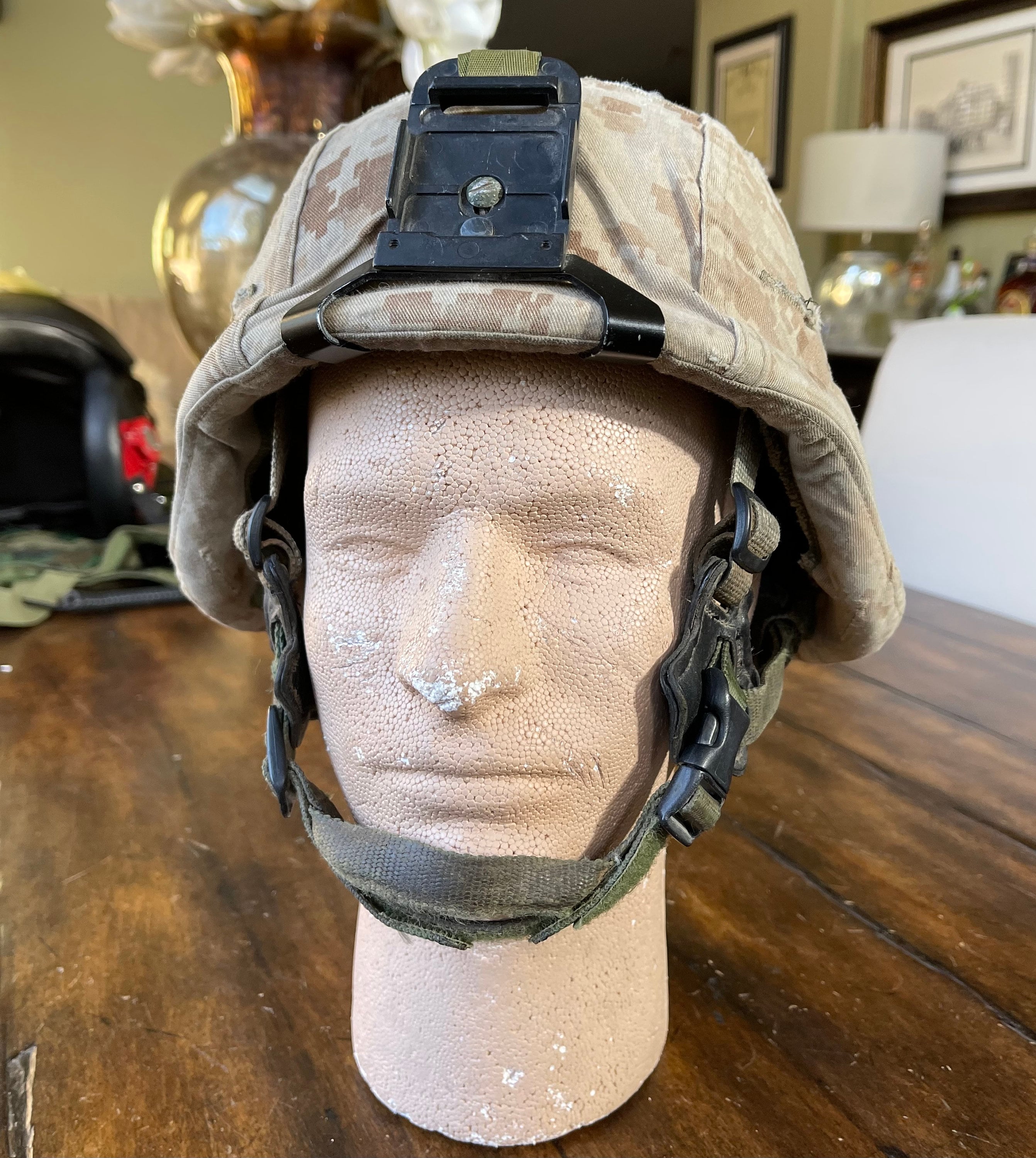 USMC LWH Lightweight Ballistic Kevlar Helmet Used W NVG Night