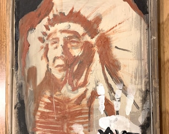 Native Spirits Original Painting on Silk Screen