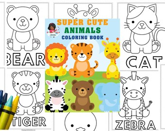 Download Animal Coloring Book Etsy