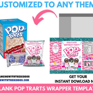 Pop Tart Wrapper Template Custom Treat Bags Instant Download | Etsy