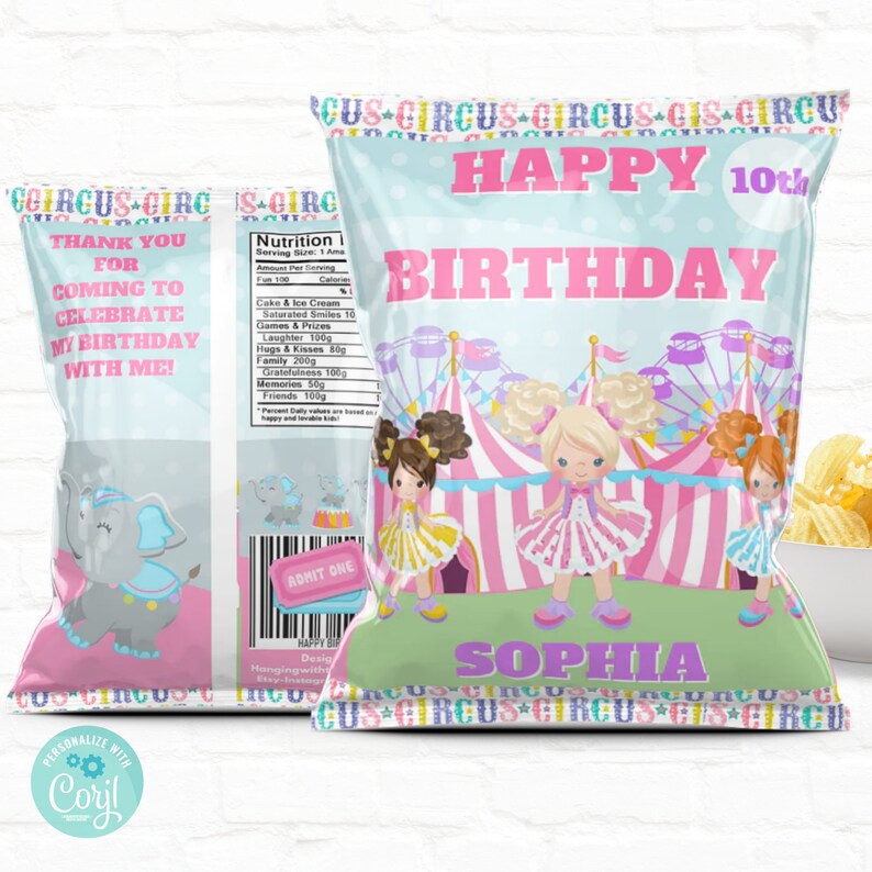 custom-treat-bags-pastel-carnival-theme-party-circus-theme-etsy