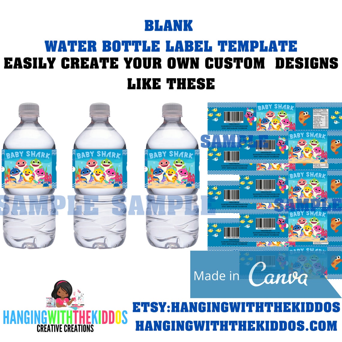 Water Bottle Label Template Blank Water Bottle Wrappers Etsy Water Bottle Label Template Blank Water Bottle Wrappers Etsy
