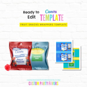 Fruit Snack Template | Canva Editable Template 0.9 OZ