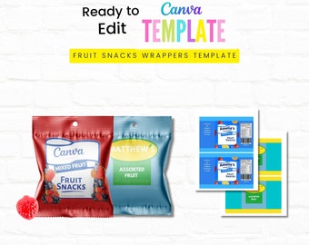 Fruit Snack Template | Canva Editable Template 0.9 OZ