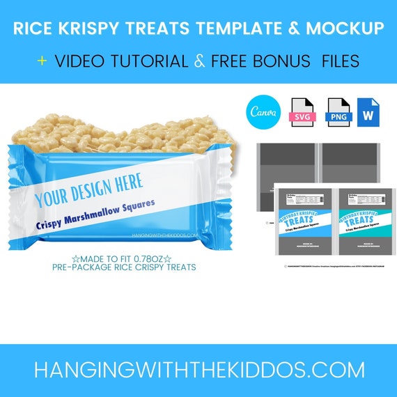Rice Krispy Treats Template &amp; Mockup Instant Download | Make custom ...