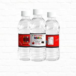 Welcome Back to School Gift from Teacher Welcome Bags | Ready to Edit Water Bottle Labels