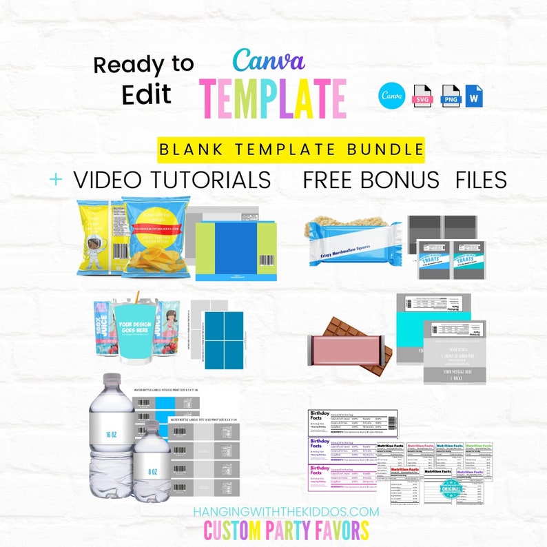 Rice Krispy Treats Template & Mockup Instant Download Make custom Treats Video Tutorial Available image 10