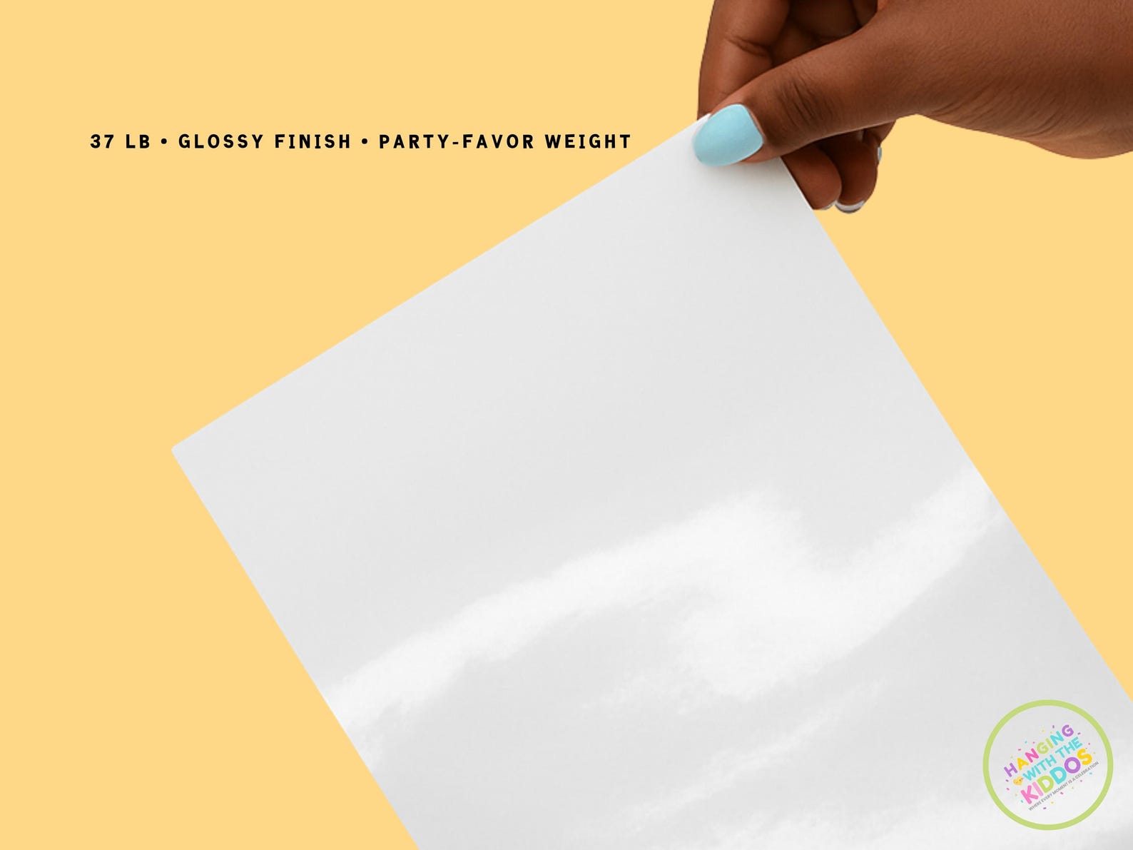 Holding a Sheet of Party & Confetti™ Glossy Paper